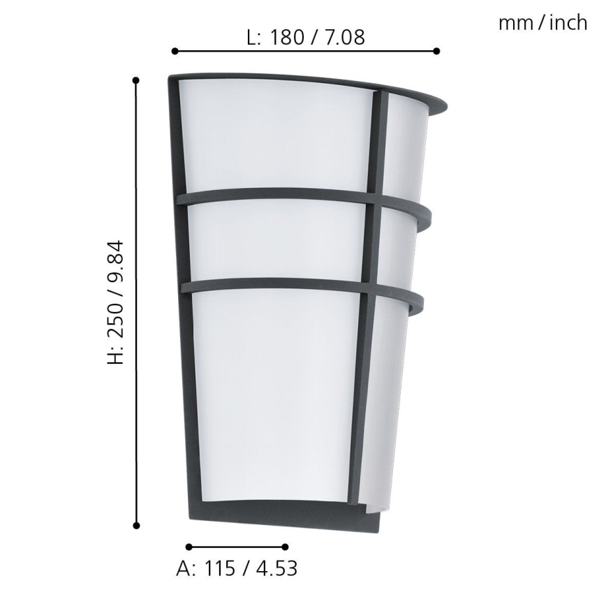 Eglo 94138 - LED lauko sieninis šviestuvas BREGANZO 2xLED/2,5W/230V IP44