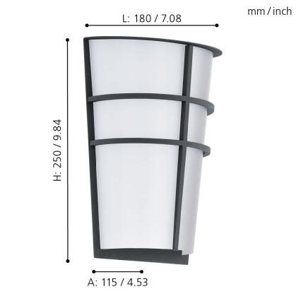Eglo - LED lauko šviestuvas 2xLED/2.5W/230V