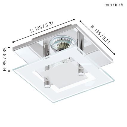 Eglo - LED lubinis šviestuvas 1xGU10-LED/3W/230V