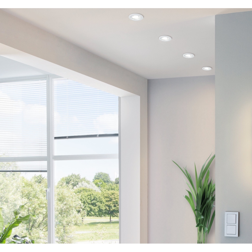 Eglo - LED Įleidžiamas lubinis šviestuvas 1xGU10-LED/5W/230V