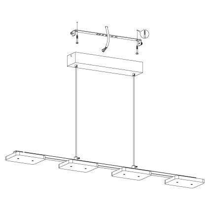 Eglo - Kabinamas LED šviestuvas 4xLED/4.5W/230V