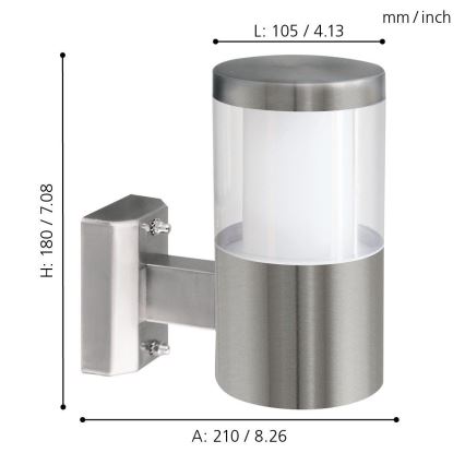 Eglo - LED lauko šviestuvas 1xLED/3,7W/230V IP44