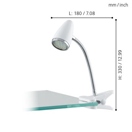 Eglo - LED šviestuvas su gnybtu 1xGU10-LED/3W/230V