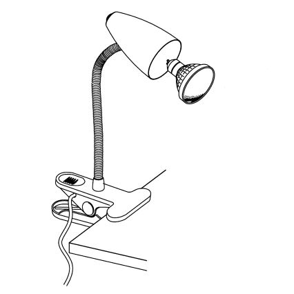 Eglo - LED šviestuvas su gnybtu 1xGU10-LED/3W/230V