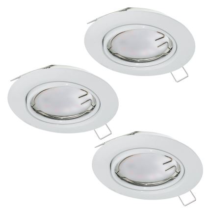 Eglo - KOMPLEKTAS 3x įleidžiamas LED šviestuvas PENETO 3xGU10-LED/5W/230V