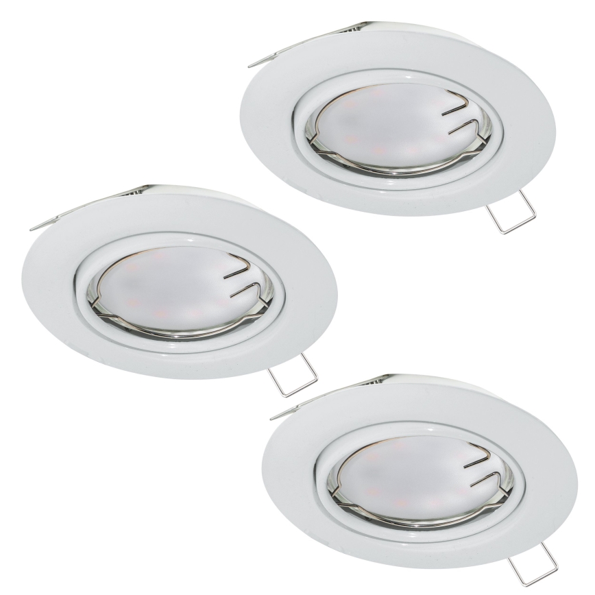 Eglo - KOMPLEKTAS 3x įleidžiamas LED šviestuvas PENETO 3xGU10-LED/5W/230V