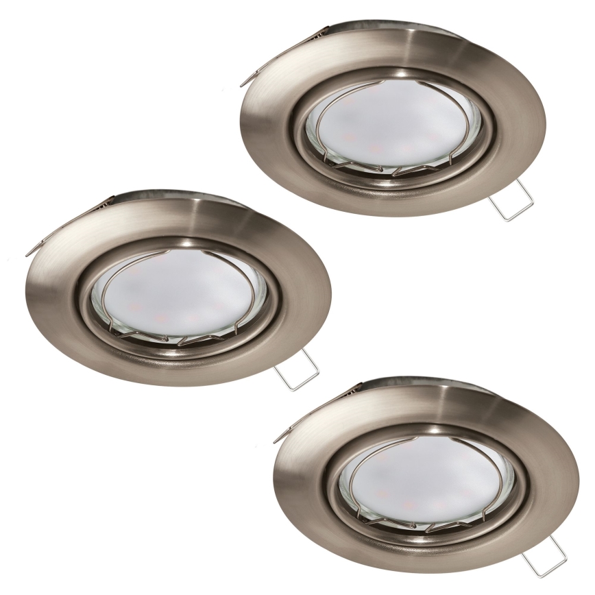 Eglo - KOMPLEKTAS 3x įleidžiamas LED šviestuvas PENETO 3xGU10-LED/5W/230V
