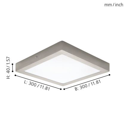 Eglo 94528 - LED lubinis šviestuvas FUEVA 1 LED/22W/230V