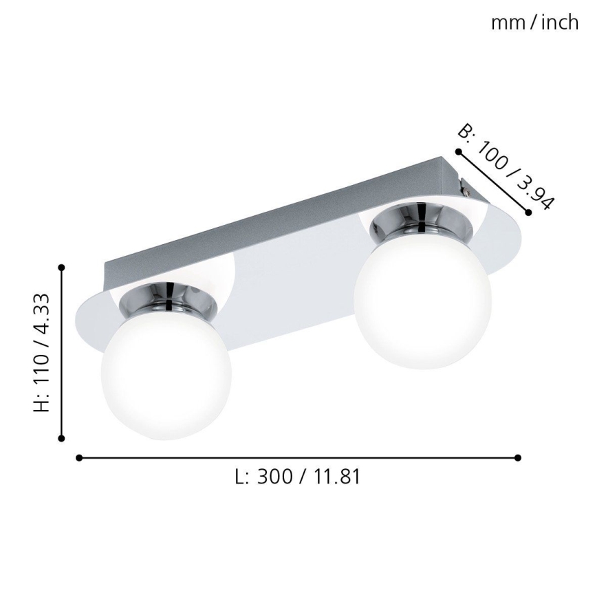 Eglo - LED vonios šviestuvas 2xLED/3.3W/230V