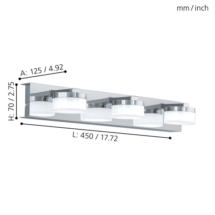 Eglo - LED vonios kambario sieninis šviestuvas 3xLED/4,5W/230V IP44
