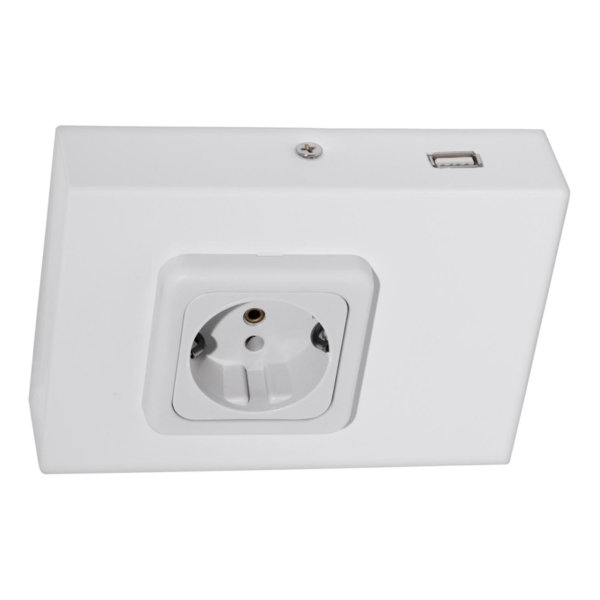 Eglo 94665 - Kištukinis lizdas po spintele SCHUKO su USB TAXANO