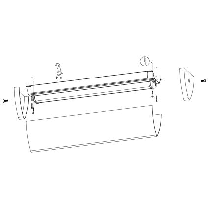 Eglo - LED vonios šviestuvas 1xLED/16W/230V