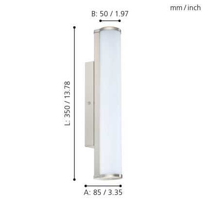 Eglo - LED vonios šviestuvas 1xLED/8W/230V