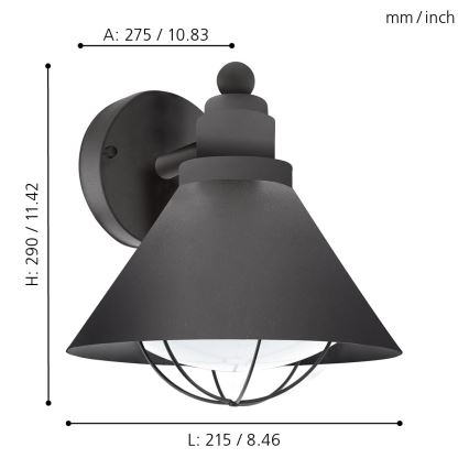 Eglo - Lauko šviestuvas 1xE27/40W/230V