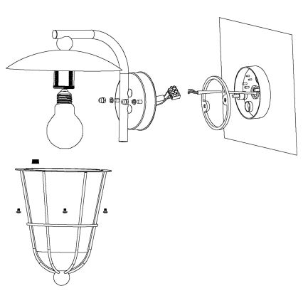 Eglo - LED lauko šviestuvas 1xE27/8,5W/230V IP44