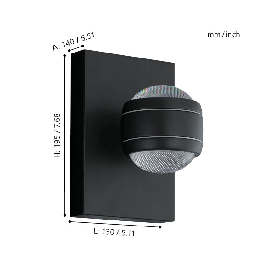 Eglo 94848 - LED Lauko šviestuvas SESIMBA 2xLED/3,7W/230V IP44