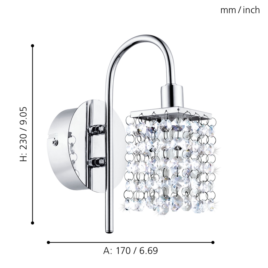 Eglo - LED vonios kambario šviestuvas 1xLED/2,5W/230V IP44