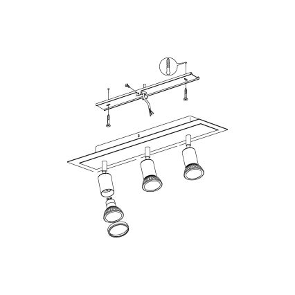 Eglo 94965 - LED akcentinis šviestuvas SARRIA 3xGU10-LED/5W/230V