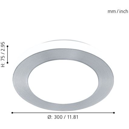 Eglo - LED vonios šviestuvas 1xLED/11W/230V