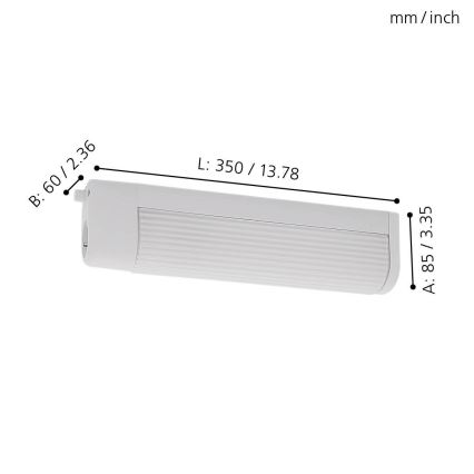 Eglo - Sieninis šviestuvas 2xE14/40W/230V