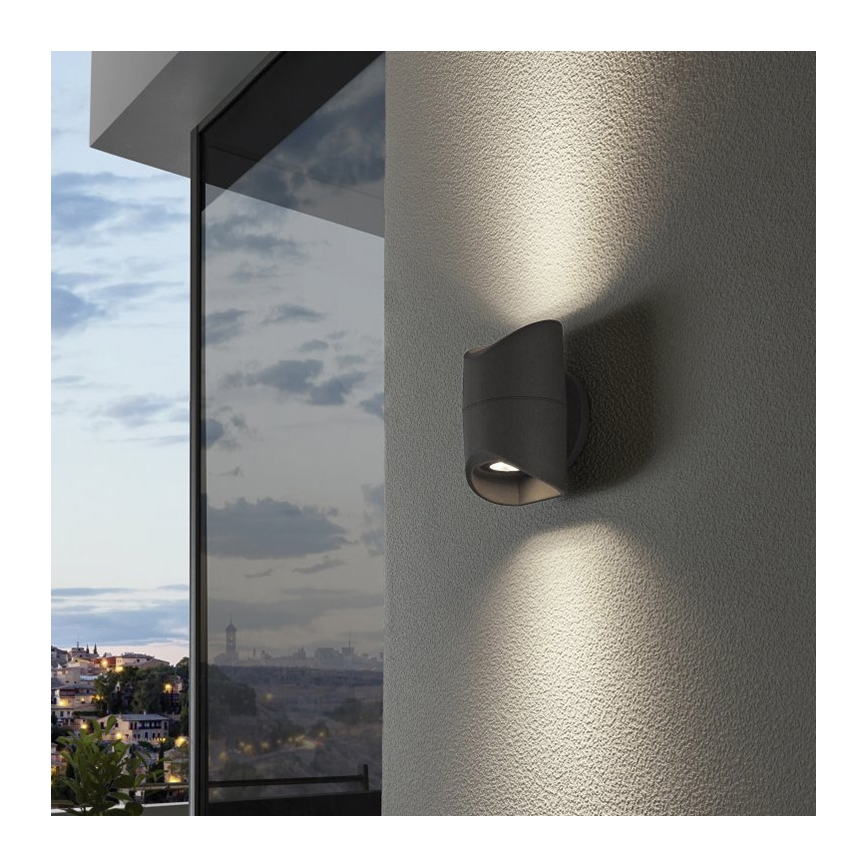Eglo 95076 - Sieninis lauko šviestuvas ABRANTES 2xLED/6W/230V