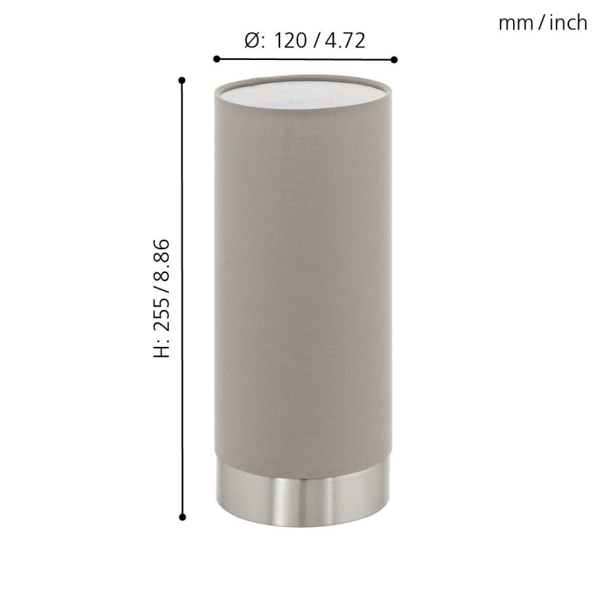 Eglo - Pritemdomas stalinis šviestuvas 1xE27/40W/230V taupe
