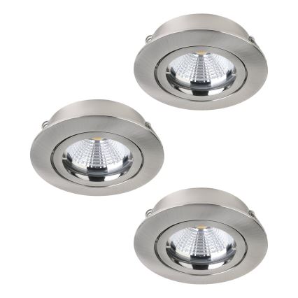 Eglo - komplektas 3x LED įleidžiamas šviestuvas TEDO 1xGU10-LED/5W/230V