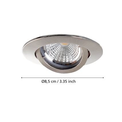 Eglo - komplektas 3x LED įleidžiamas šviestuvas TEDO 1xGU10-LED/5W/230V