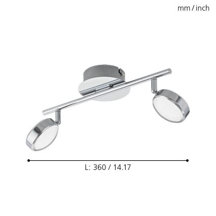 Eglo 95629 - LED akcentinis šviestuvas SALTO 2xLED/5,4W/230V