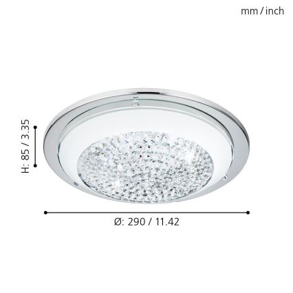 Eglo 95639 - LED lubinis šviestuvas ACOLLA 3xLED/3,6W/230V