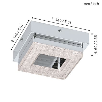 Eglo - LED krištolinis lubinis šviestuvas 1xLED/4W/230V