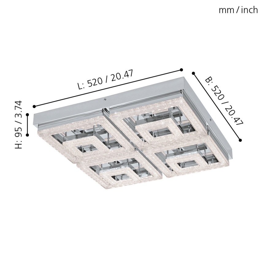 Eglo - LED Lubinis šviestuvas LED/48W/230V