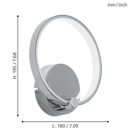 Eglo - LED sieninis šviestuvas LED/5W/230V