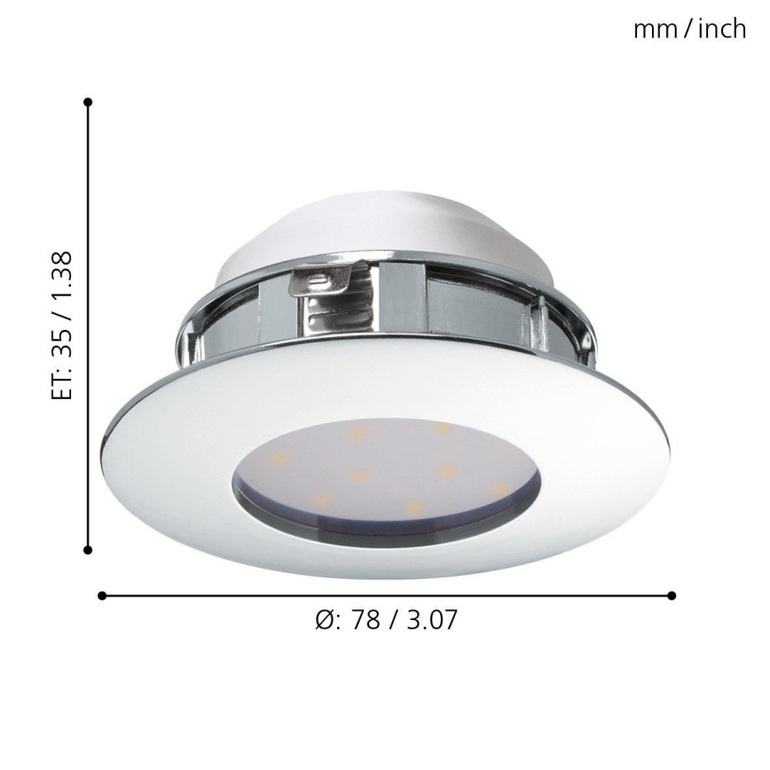Eglo - LED įleidžiamas lubinis šviestuvas 1xLED/4,9W/230V