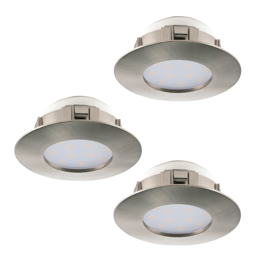 Eglo - KOMPLEKTAS 3x LED įleidžiamas lubinis šviestuvas PINEDA 1xLED/4,9W/230V