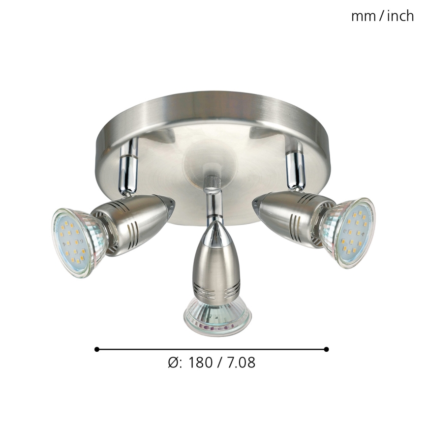 Eglo - LED akcentinis šviestuvas 3xGU10-LED/3W/230V