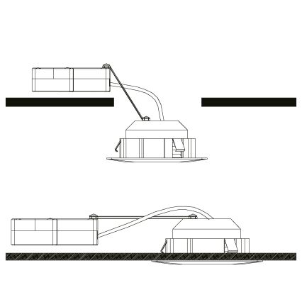 Eglo - 3 vnt. įleidžiamų LED šviestuvų komplektas PINEDA LED/4,9W/230V