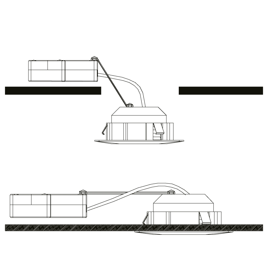 Eglo - 3 vnt. įleidžiamų LED šviestuvų komplektas PINEDA LED/4,9W/230V