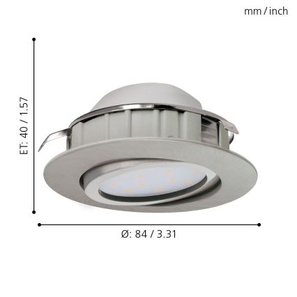 Eglo - įleidžiamasis LED šviestuvas LED/6W/230V