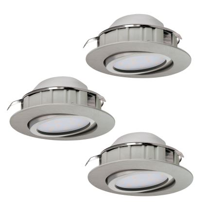 Eglo - KOMPLEKTAS 3x LED įleidžiamas lubinis šviestuvas PINEDA 1xLED/6W/230V