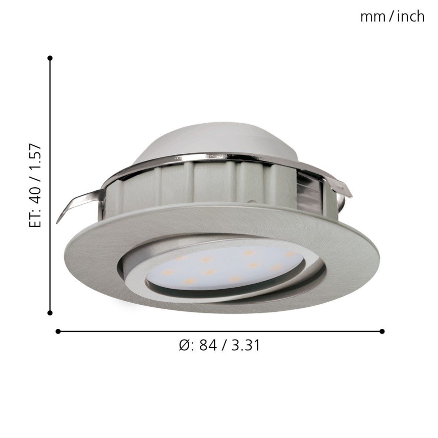 Eglo - PINEDA įleidžiamų LED šviestuvų rinkinys, 3 vnt., LED/6W/230V