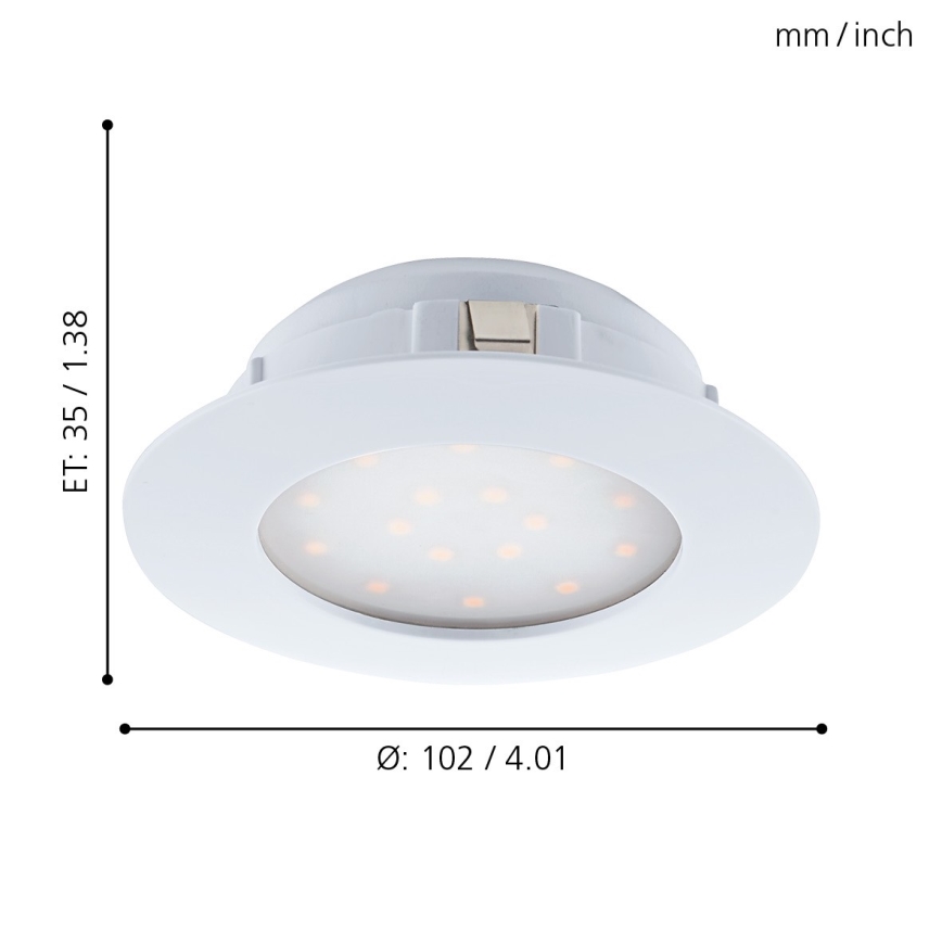Eglo - Įleidžiamas LED šviestuvas LED/11W/230V