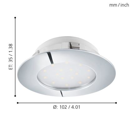 Eglo - įleidžiamasis LED šviestuvas LED/12W/230V