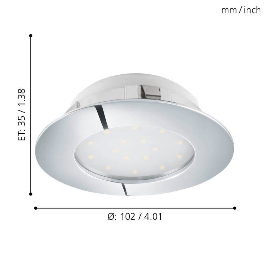 Eglo - LED įleidžiamas lubinis šviestuvas 1xLED/12W/230V