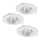Eglo 95895 - KOMPLEKTAS 3x LED įleidžiamas lubinis šviestuvas PENETO 1 1xGU10-LED/3W/230V