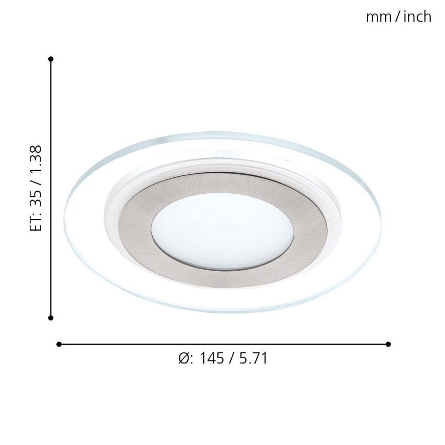 Eglo - LED įleidžiamas lubinis šviestuvas LED/11W/230V