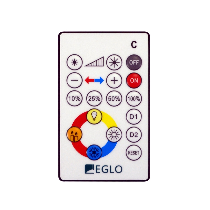 Eglo 95974 - Reguliuojamas LED lubinis šviestuvas VOLTAGO 2 LED/14W/230V + nuotolinis valdymas