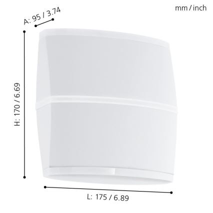 Eglo - LED sieninis lauko šviestuvas 2xLED/6W IP44
