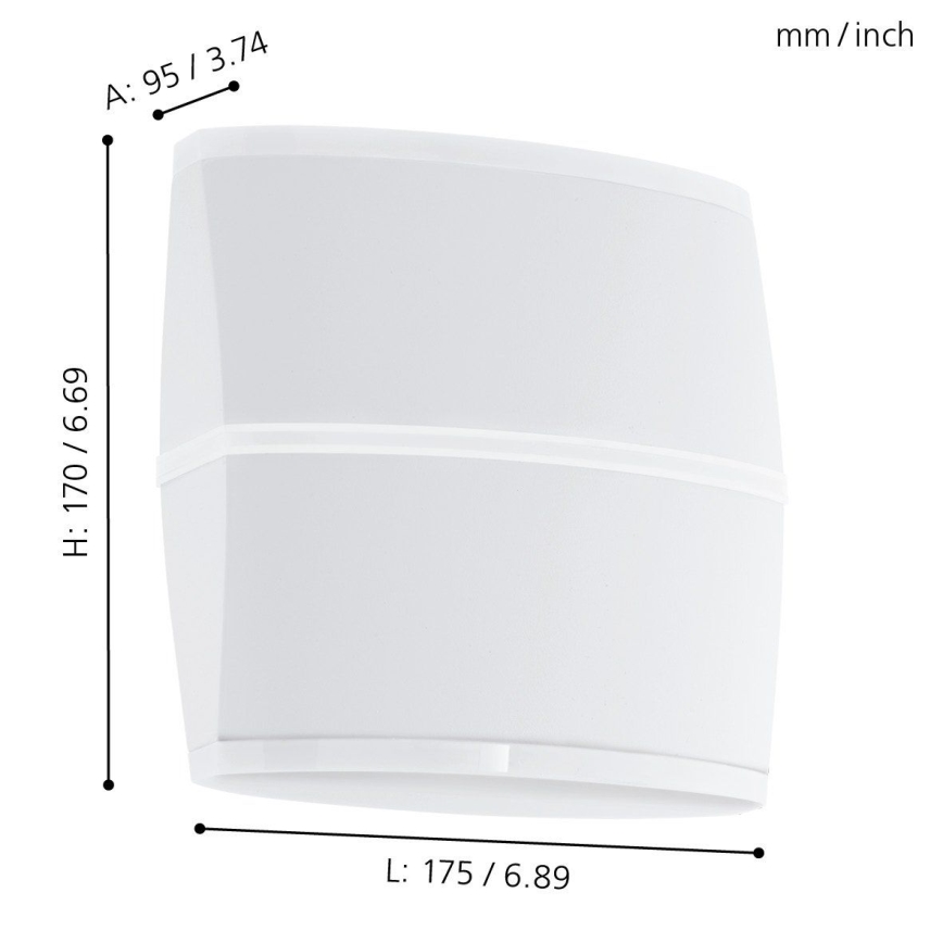 Eglo - LED sieninis lauko šviestuvas 2xLED/6W IP44