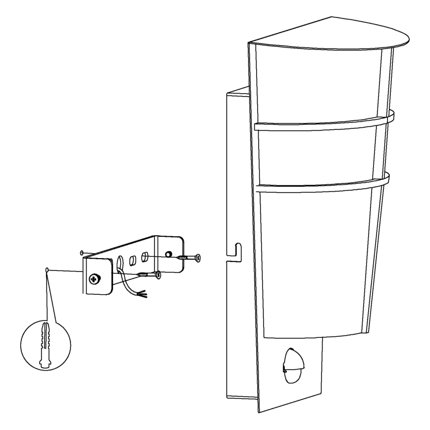 Eglo 96017 - LED lauko sieninis šviestuvas su judesio jutikliu BREGANZO 1 2xLED/2,5W IP44